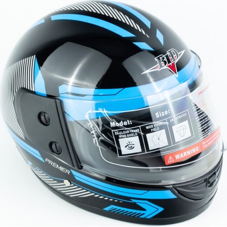 Шлем интеграл BLD-825B S (55-56см), чёрно-синий BLD