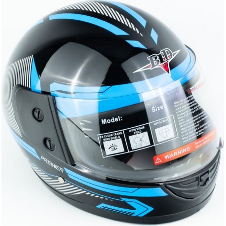 Шлем интеграл BLD-825B М (57-58см), чёрно-синий BLD