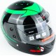 Шлем интеграл BLD-825A М (57-58см), чёрно-зелёный "хищник" BLD