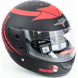 Шлем интеграл BLD-825A М (57-58см), чёрно-красный "хищник" мат BLD