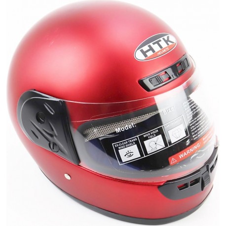 Шлем интеграл с воротом HK-221, красный мат HTK