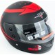 Шлем интеграл BLD-825A XS (53-54см), чёрно-красный "хищник" мат BLD