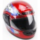Шлем интеграл HF-101 M, красный с рисунком Q23-BL KUROSAWA