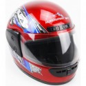 Шлем интеграл HF-101 M, красный с рисунком Q23-BL KUROSAWA