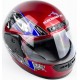 Шлем интеграл HF-101 M, красный с рисунком Q23-R KUROSAWA