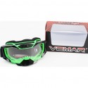 Очки кроссовые/эндуро/АТV, зелёно-чёрные (прозрачное стекло), MJ-1015 VEMAR