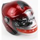 Шлем открытый+очки AK-720, красный AK