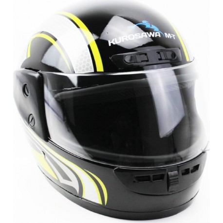 Шлем интеграл HF-101 S, чёрно-салатовый Q233-Y KUROSAWA