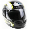 Шлем интеграл HF-101 S, чёрно-салатовый Q233-Y KUROSAWA