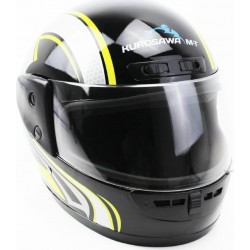 Шлем интеграл HF-101 M, чёрно-салатовый Q233-Y KUROSAWA