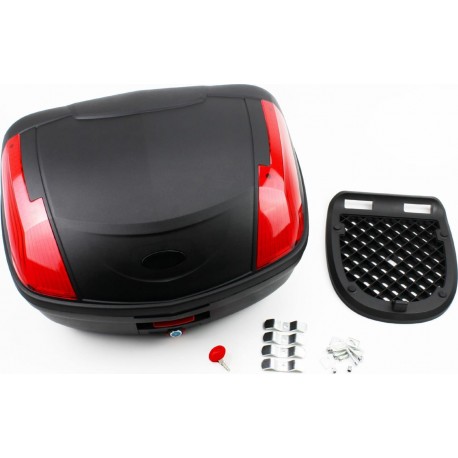 Кофр большой (пластмассовый) 550x420x320мм,  быстросъёмное, чёрный матовый YM-0889 Yunming