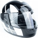 Шлем интеграл HF-101 S, чёрно-белый Q237-W KUROSAWA
