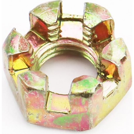 Гайка коронная M10(крепления рулевой тяги/ шаровой опоры) Китай