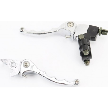 Рычаги руля к-кт (правый диск тормоз), откидные, хром тип 1 Китай