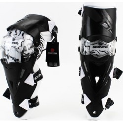 Наколенники защитные (колено+голень) к-кт 2шт, чёрно-белые SCOYCO