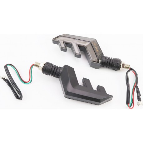 Поворотник диодный на гибкой ножке+габарит, белый LED  секвентальный, к-кт 2шт тип 2 CYT