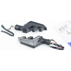 Поворотник диодный на гибкой ножке+стоп сигнал/габарит LED  секвентальный, к-кт 2шт тип 2 CYT