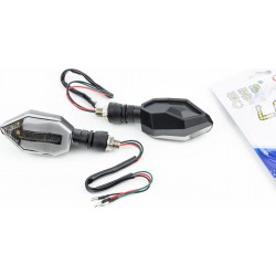 Поворотник диодный на гибкой ножке+стоп сигнал/габарит LED  секвентальный, к-кт 2шт тип 3 CYT