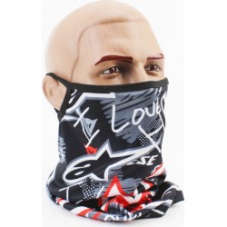 Маска лица пылезащитная "Alpinestars", с чёрным рисунком (GE-84) Китай