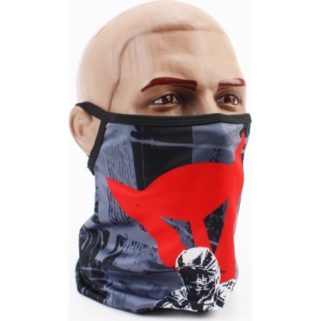 Маска лица пылезащитная "MOTOCROSS", с чёрным рисунком (GE-80) Китай
