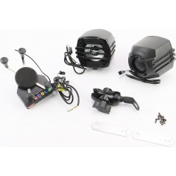 АУДИО-блок с держателем телефона (МРЗ-USB/SD, FM-радио)+колонки 2шт Китай