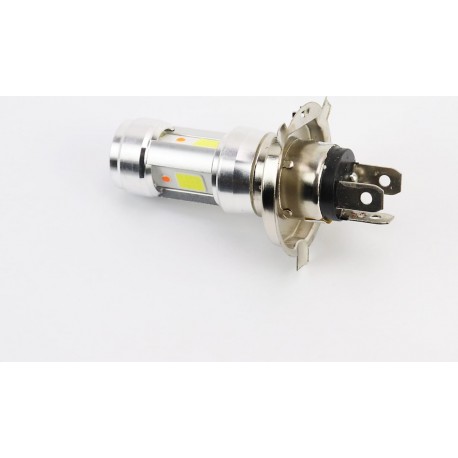 Лампа фары диодная LED-3+1 H4 (линза с синей подсветкой) RTD