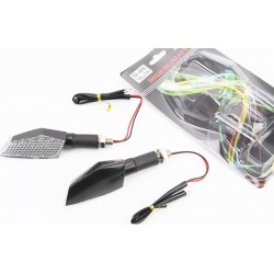 Поворотник диодный RACING, чёрный средний, к-кт 2шт bungbon