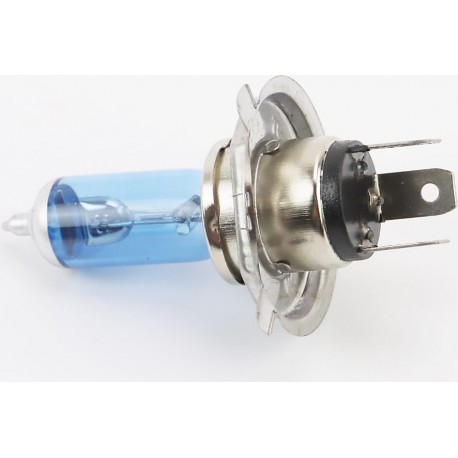 Лампа фары H4 P43T 12V 18/18W, синяя (галоген) Китай