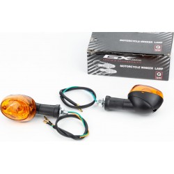 Поворотник овальный "RACE", жёлтое стекло, к-кт 2шт GXmotor