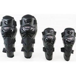 Наколенники+налокотники защитные (пластик) к-кт 4шт, чёрные VEMAR