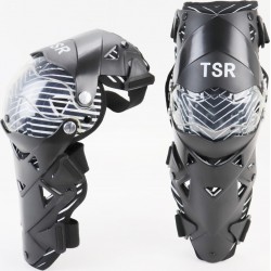 Наколенники защитные (колено+голень) к-кт 2шт, чёрно-белые TSR