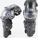 Наколенники защитные (колено+голень) к-кт 2шт, чёрно-белые TSR