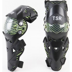 Наколенники защитные (колено+голень) к-кт 2шт, чёрно-зелёные TSR