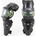Наколенники защитные (колено+голень) к-кт 2шт, чёрно-зелёные TSR
