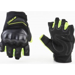 Перчатки мотоциклетные без пальцев L, чёрно-салатовые RS SPURTT