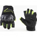 Перчатки мотоциклетные без пальцев L, чёрно-салатовые RS SPURTT