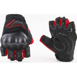 Перчатки мотоциклетные без пальцев XL, чёрно-красные тип 2 RS SPURTT