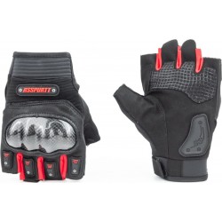 Перчатки мотоциклетные без пальцев L, чёрно-красные тип 1 RS SPURTT
