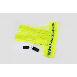 УЦЕНКА Жилет безопасности светоотражающий  LED, M (50x48см) (не работает 8-9 диодов) Китай