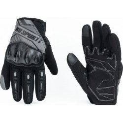 Перчатки мотоциклетные L, чёрные (сенсорный палец) (RS13) RS SPURTT