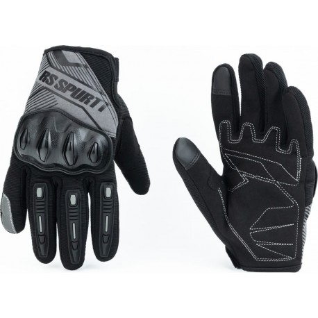 Перчатки мотоциклетные L, чёрные (сенсорный палец) (RS13) RS SPURTT
