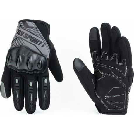 Перчатки мотоциклетные XL, чёрные (сенсорный палец) (RS13) RS SPURTT