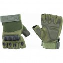 Перчатки тактические без пальцев XL, тёмно-зелёные Китай