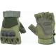 Перчатки тактические без пальцев XXL, тёмно-зелёные Китай