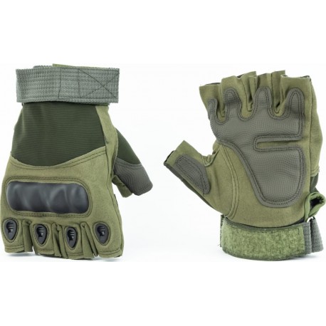 Перчатки тактические без пальцев XXL, тёмно-зелёные Китай