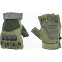 Перчатки тактические без пальцев XXL, тёмно-зелёные Китай
