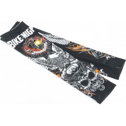 Рукава солнцезащитные M (45-54см), чёрные с рисунком "Harley-Davidson" Китай