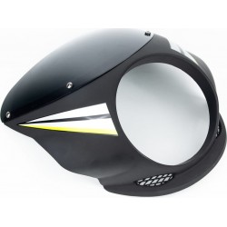 Пластик-обтікач фари круглий + вітровик, чорний матовий Китай