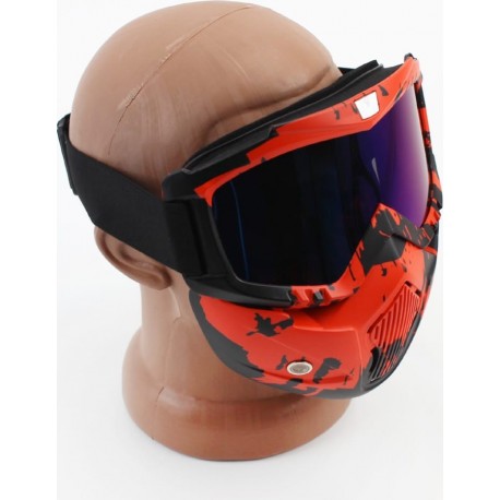 Очки+защитная маска, оранжево-чёрная (хамелеон стекло), MT-009 Китай