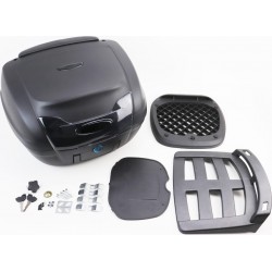 Кофр большой (пластмассовый) 470x415x295мм,  болт-барашек, чёрный матовый YM-0879-B Yunming